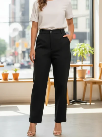 Calça Social Feminino Alfaiataria Trabalho Casual Fashion