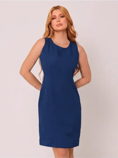Vestido Midi Alfaiataria Regata Cristã Evangélica No Joelho