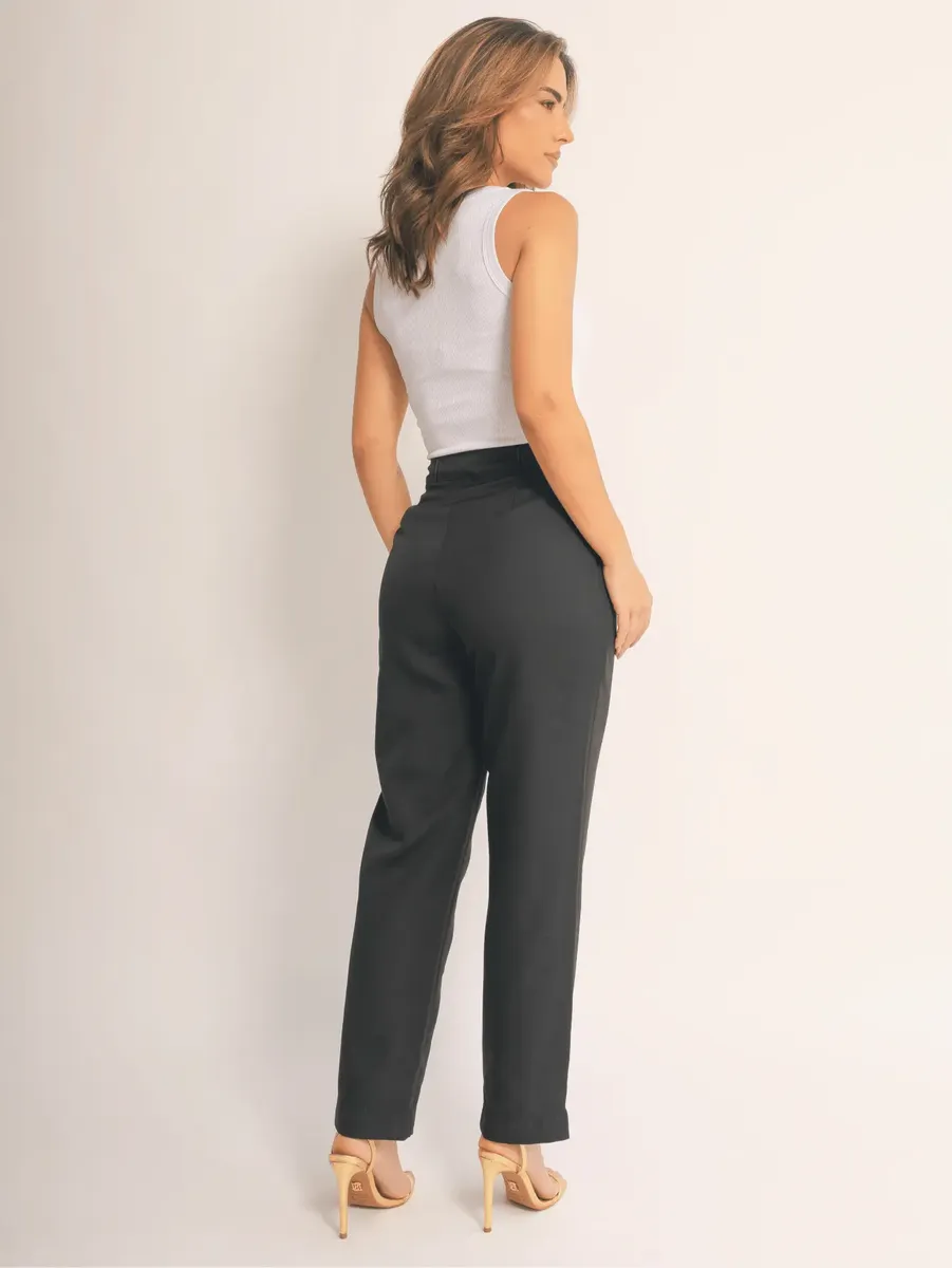 Calça Social Feminino Alfaiataria Trabalho Casual Fashion - Imagem 3