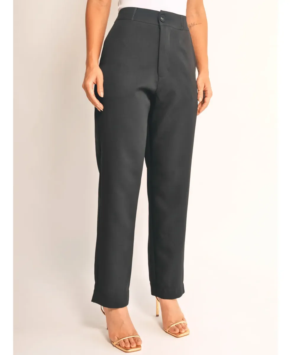 Calça Social Feminino Alfaiataria Trabalho Casual Fashion - Imagem 5