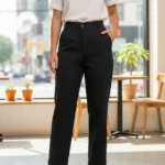 Calça Social Feminino Alfaiataria Trabalho Casual Fashion - Preto
